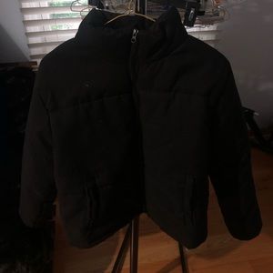 Black puffer jacket